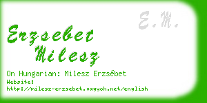 erzsebet milesz business card