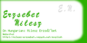 erzsebet milesz business card